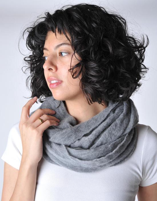  보또 쥐세페 머플러/스카프 보토 주세페 멜란지 라지 튜브 스카프 라이트 그레이