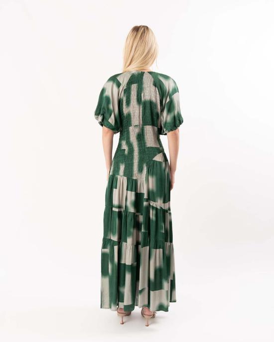  러브버드 롱 원피스 클래식 마블 드레스 헌터 그린 - LOVEBIRDS