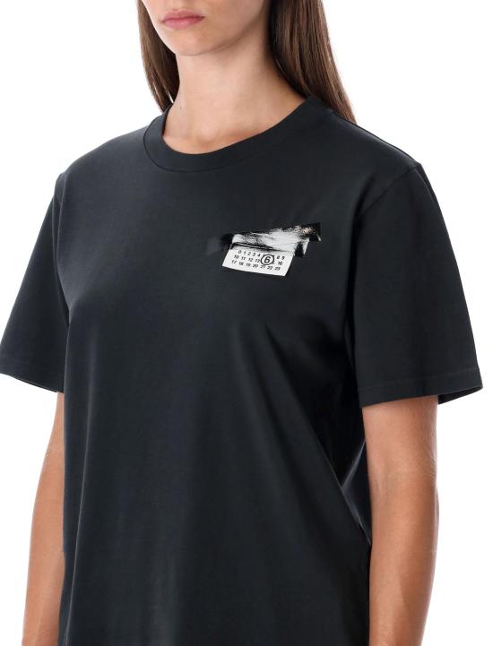 25FW MM6 메종마르지엘라 반팔 티셔츠 S62GD0210M20115 900 BLACK - MM6 MAISON MARGIELA