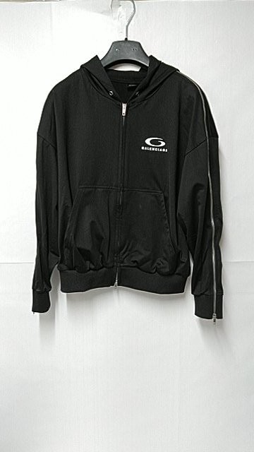 25FW 발렌시아가 후드 티셔츠 837513WTSVX21070 Black - BALENCIAGA