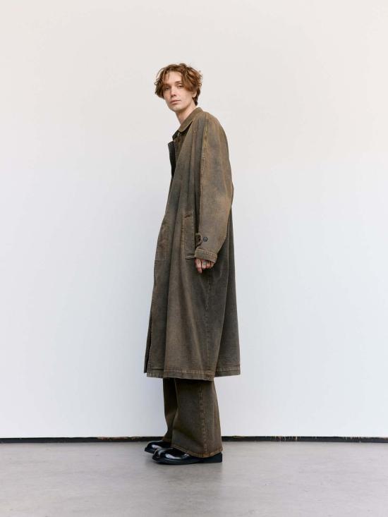  MM6 메종마르지엘라 코트 Mm6 메종 마르지엘라 워시드 데님 더스터 - MM6 MAISON MARGIELA