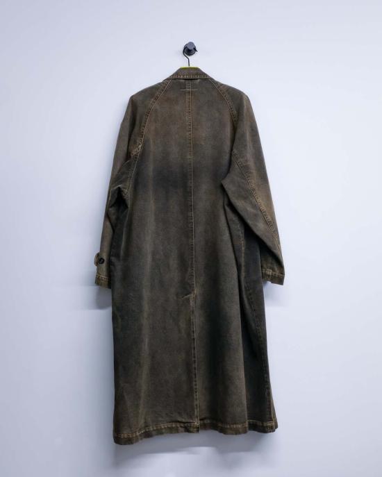  MM6 메종마르지엘라 코트 Mm6 메종 마르지엘라 워시드 데님 더스터 - MM6 MAISON MARGIELA