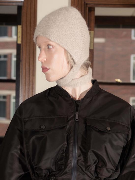  로렌 마누지안 이어플랩 캡 로프트 보닛 앤틱 - LAUREN MANOOGIAN