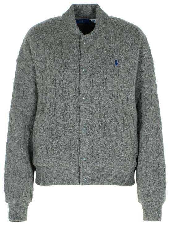25FW 폴로 랄프로렌 케이블 니트 봄버 재킷  211966122001 GREY