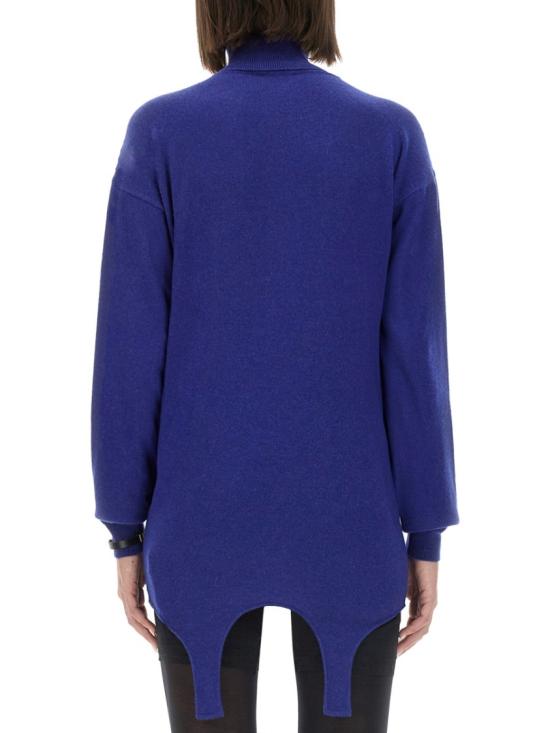 생로랑 캐시미어 터틀넥 스웨터 806969 YALL24069 Blue - SAINT LAURENT