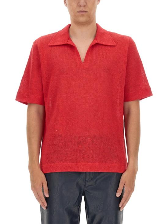  세퍼 반팔 티셔츠 PREFW23MATERED REDLINEN Red