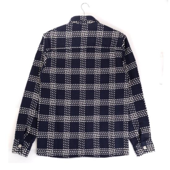  왁스 런던 긴팔 셔츠 AW24 OSH WHI BKU NVY NAVY Blue - WAX LONDON