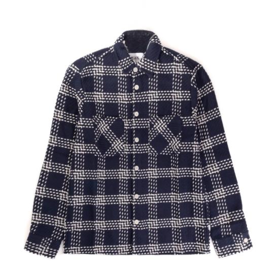  왁스 런던 긴팔 셔츠 AW24 OSH WHI BKU NVY NAVY Blue