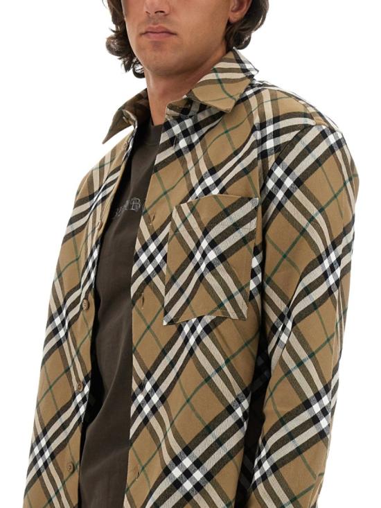  버버리 체크 패턴 코튼 셔츠 8095342 C1202 Brown - BURBERRY
