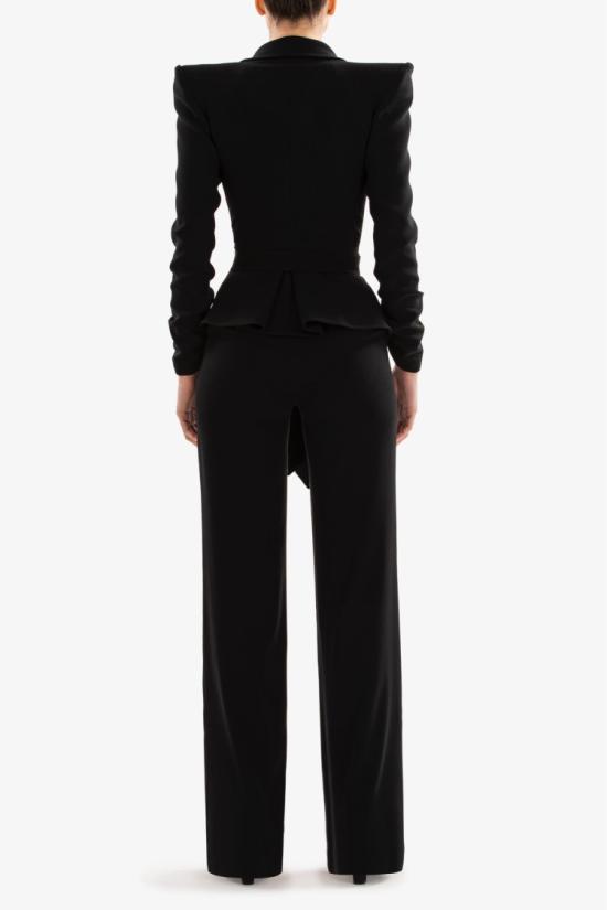  사이드 코베이시 바디수트 티셔츠 제트 블랙 도트 튜울 바디수트 - SAIID KOBEISY