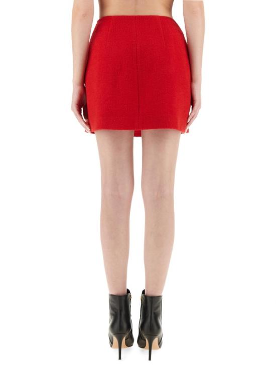 25FW 발망 숏 스커트 FF1LBA89WD03 3AC Red - BALMAIN