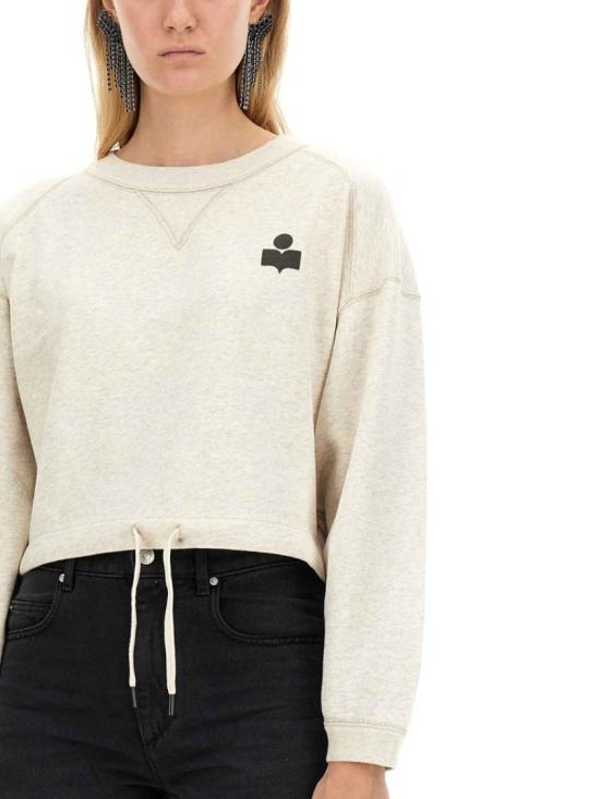 25FW 이자벨마랑에뚜왈 마고 로고 스웨트셔츠 SW0005FA A1M07E23EC Neutrals - ISABEL MARANT ETOILE