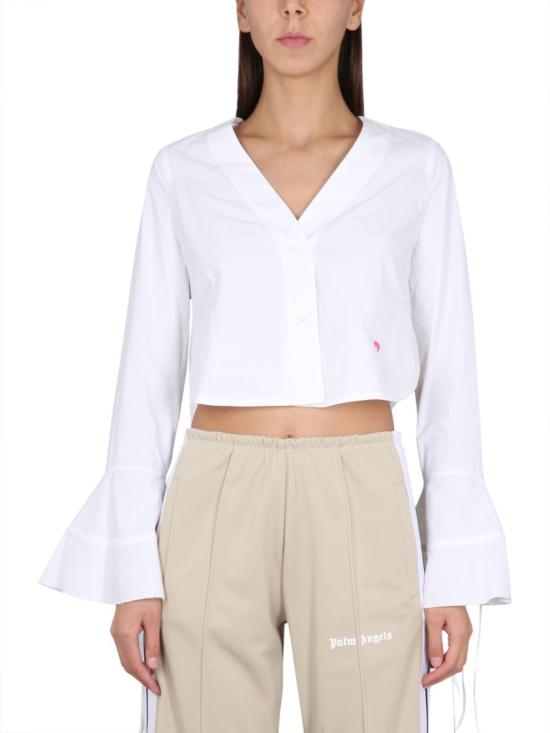  팜앤젤스 긴팔 티셔츠 PWGF003 S23FAB0010110 White