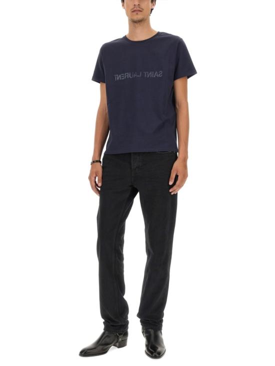  생로랑 리버스 티셔츠 663278 Y37AW4145 Black - SAINT LAURENT