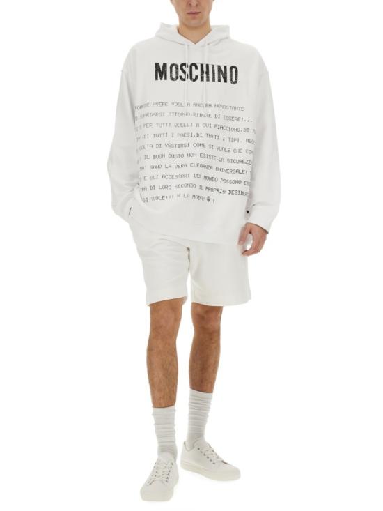 25SS 모스키노 후드 티셔츠 17070228 1001 White - MOSCHINO