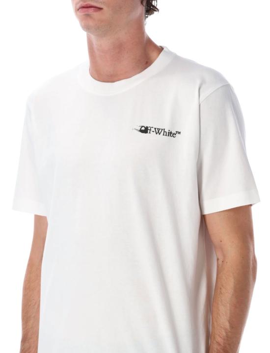 25FW 오프화이트 반팔 티셔츠 OMAA027F25JER007 White - OFF WHITE