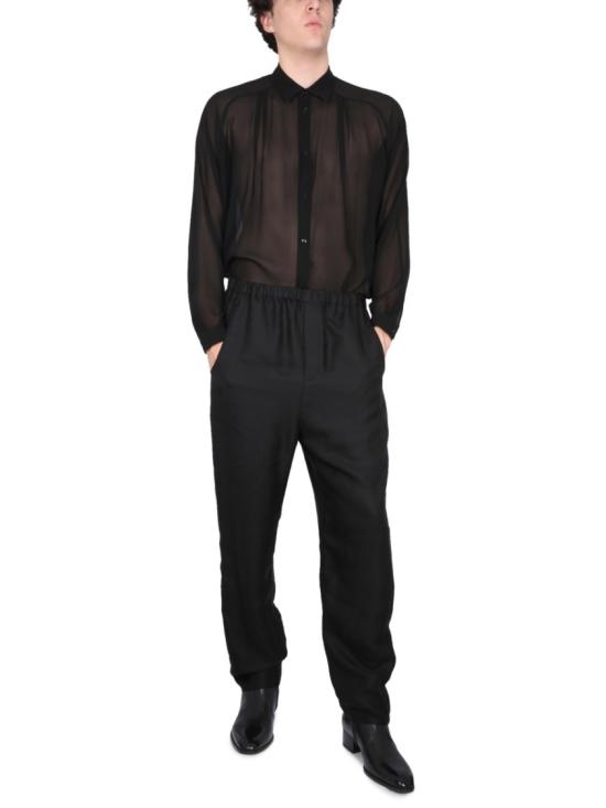  생로랑 스트레이트 팬츠 717375 Y1G681000 Black - SAINT LAURENT