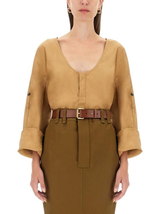  생로랑 긴팔 티셔츠 790080 Y7I172495 Brown