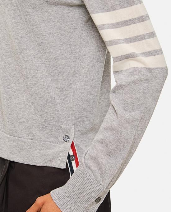 25SS 톰브라운 4바 코튼 셔츠  FKL003AY3036055 Grey - THOM BROWNE