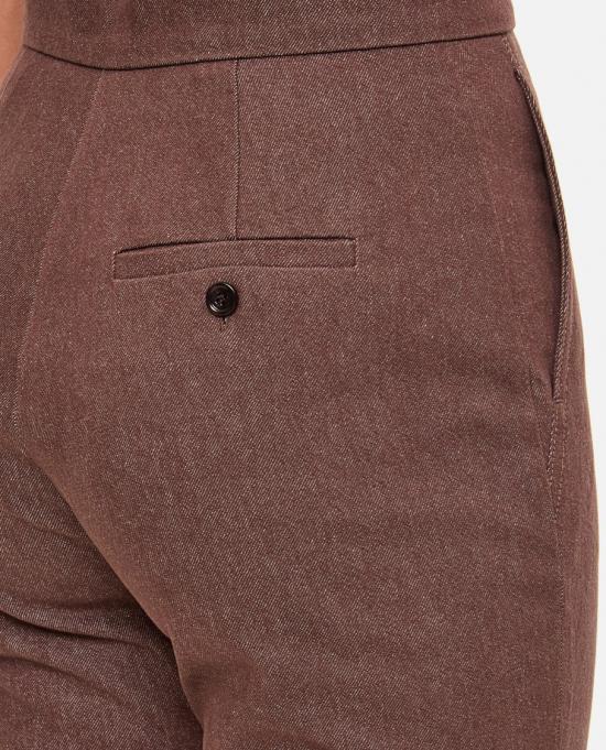 25SS 막스마라 스트레이트 팬츠 2511131013600002 Brown - MAX MARA