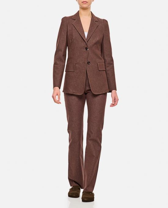 25SS 막스마라 스트레이트 팬츠 2511131013600002 Brown - MAX MARA