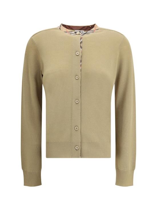 26SS 버버리 체크 트리밍 울 가디건 8112164 B8626