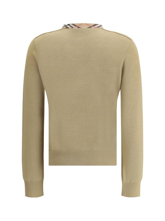 26SS 버버리 체크 트리밍 울 가디건 8112164 B8626 - BURBERRY