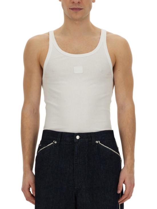  돌체앤가바나 코튼 리브 탱크탑 G8PA8T FUGSIW0800 White