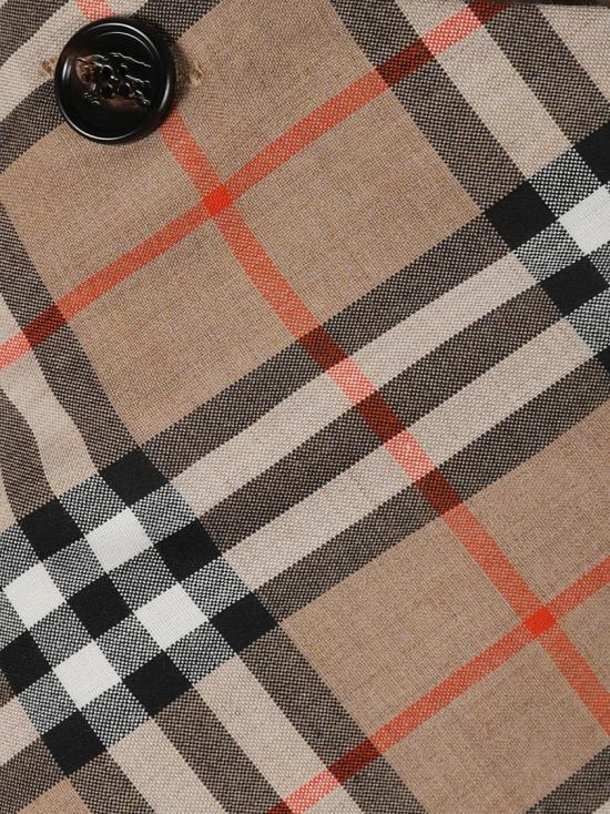  버버리 빈티지 체크 패턴 울 블렌드 미니 스커트 8102634 C2044 Brown - BURBERRY