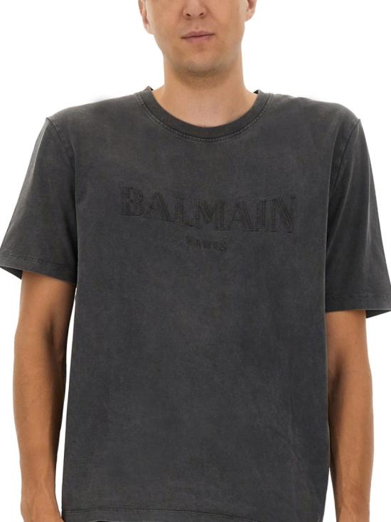 25FW 발망 반팔 티셔츠 FH1EG000BC72 YGD Grey - BALMAIN
