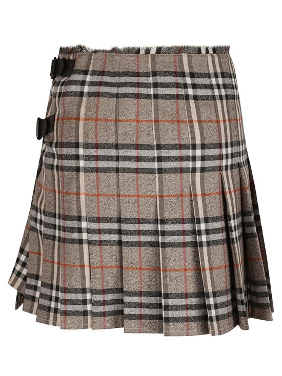 25FW 버버리 자수 울 스커트 8113042 C3142 Grey - BURBERRY