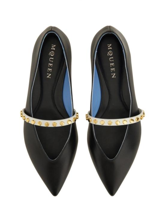 25FW 알렉산더 맥퀸 플랫 슈즈 838131 WIAEW1386 Black - ALEXANDER MCQUEEN