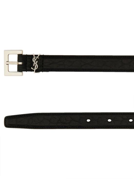  생로랑 가죽 벨트 612616 AAC8A1000 Black - SAINT LAURENT