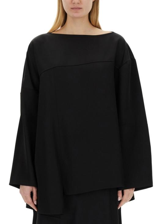  질샌더 긴팔 티셔츠 J01NC0135 J65112001 Black