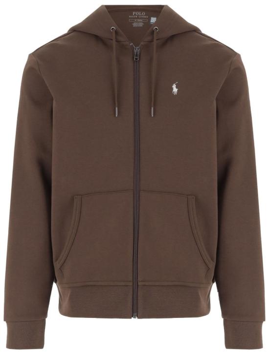 25FW 폴로 랄프로렌 더블 니트 후드 집업 710881517096 Brown