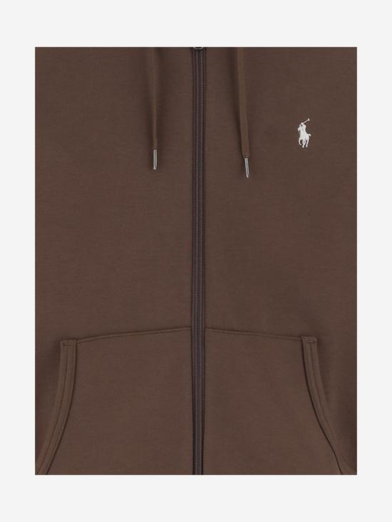 25FW 폴로 랄프로렌 더블 니트 후드 집업 710881517096 Brown - POLO RALPH LAUREN
