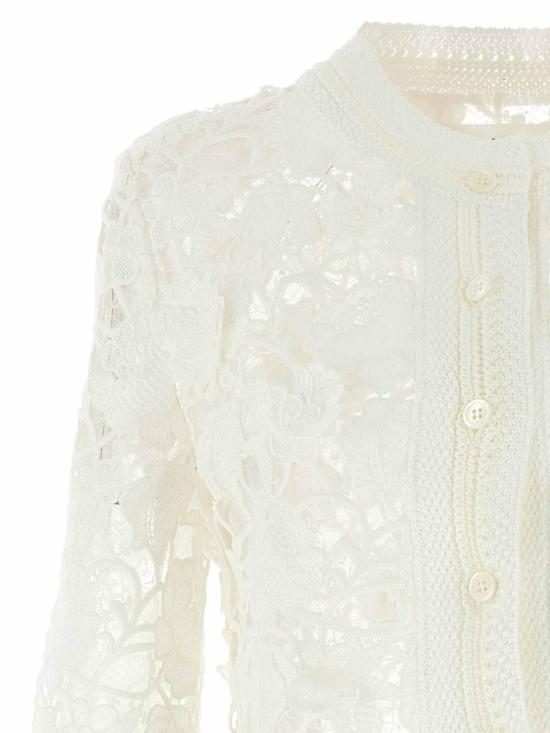25SS 에르마노 설비노 스웨터 D465N336UZG14300 White - ERMANNO SCERVINO