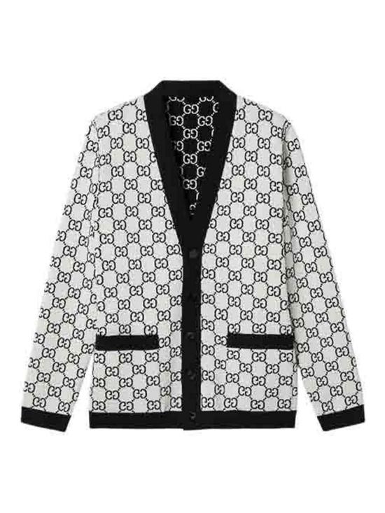 25SS 구찌 리버서블 GG 울 자카드 가디건 798157XKEJP1070 Black