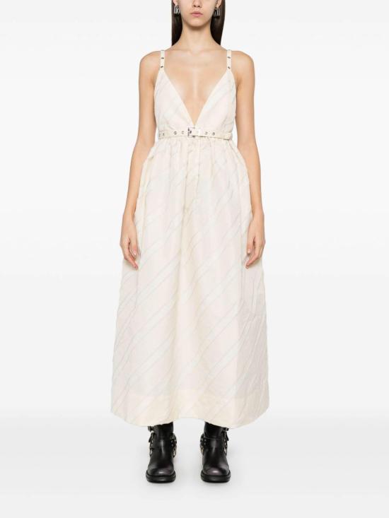  가니 미디 스커트 W0173135 White - GANNI