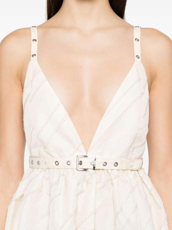  가니 미디 스커트 W0173135 White - GANNI