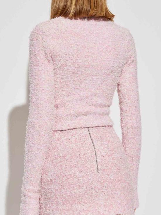  발렌시아가 트위드 크롭 가디건 793604T33285000 Nude Neutrals - BALENCIAGA