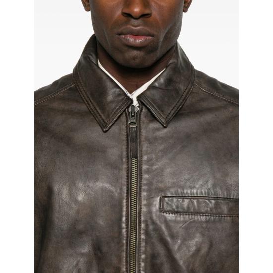 25FW 삼소앤삼소 가죽 자켓 15390 SACLIFF WBROW BROWN - SAMSOE SAMSOE