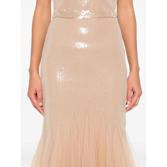 25FW 데이비드 코마 미디 원피스 PF25DK70D BEIGE NEUTRALS - DAVID KOMA