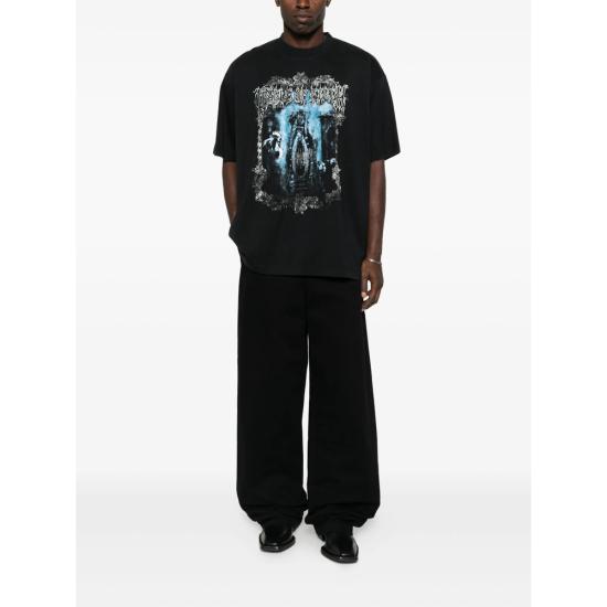 25FW 베트멍 반팔 티셔츠 UCF76TR800B WASBK BLACK - VETEMENTS