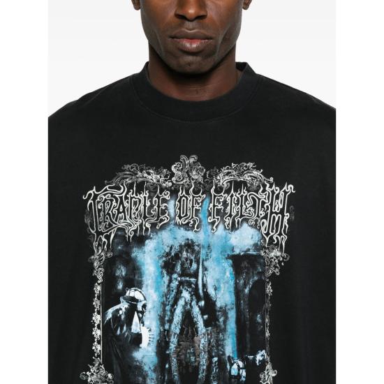 25FW 베트멍 반팔 티셔츠 UCF76TR800B WASBK BLACK - VETEMENTS