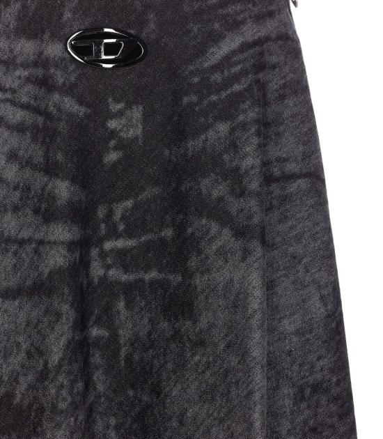 25FW 디젤 미디 스커트 A21505 007DB02 Black - DIESEL