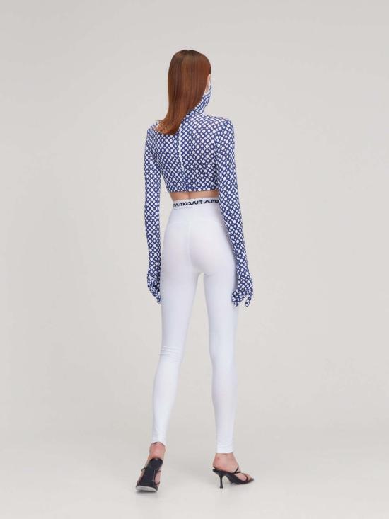  모노수트 레깅스 모노슈트 풀 렝스 하이 웨이스트 슬림핏  화이트 - MONOSUIT