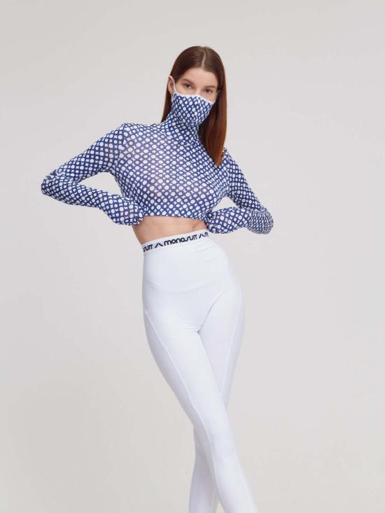  모노수트 레깅스 모노슈트 풀 렝스 하이 웨이스트 슬림핏  화이트 - MONOSUIT