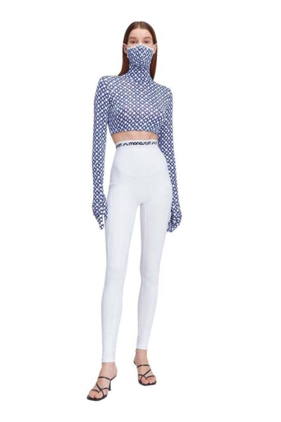 모노수트 레깅스 모노슈트 풀 렝스 하이 웨이스트 슬림핏  화이트