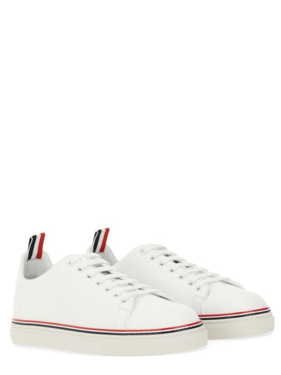  톰브라운 RWB 라이닝 카프레더 스니커즈 MFD219A 05584100 White - THOM BROWNE
